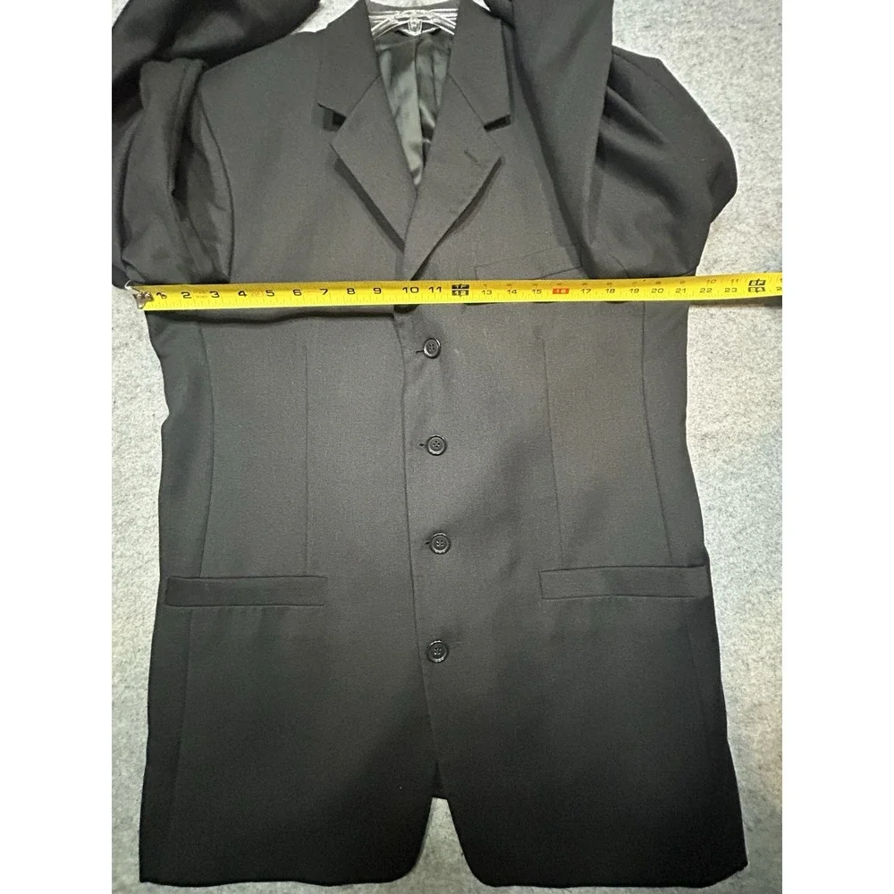 Riserva Dillard Men's Wool Blazer Suit Jacket Black Made in Italy 41L